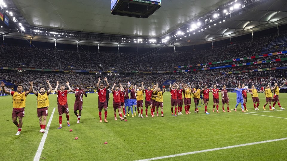 Schweiz nach dem Spiel gegen Deutschland