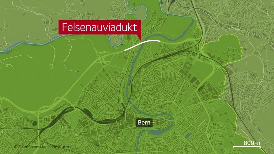 Karte Felsenauviadukt in der Stadt Bern