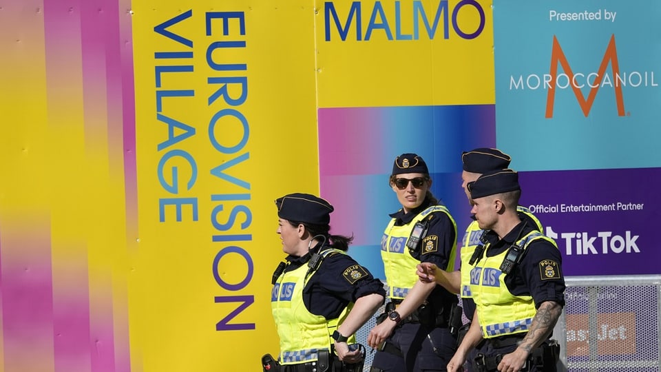 Polizeibeamte beim ESC 2024 in Malmö