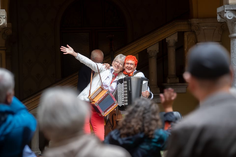 Eindrücke des zweitenFesttages am Schweizerischen Volksmusikfest 2023 in Bellinzona.