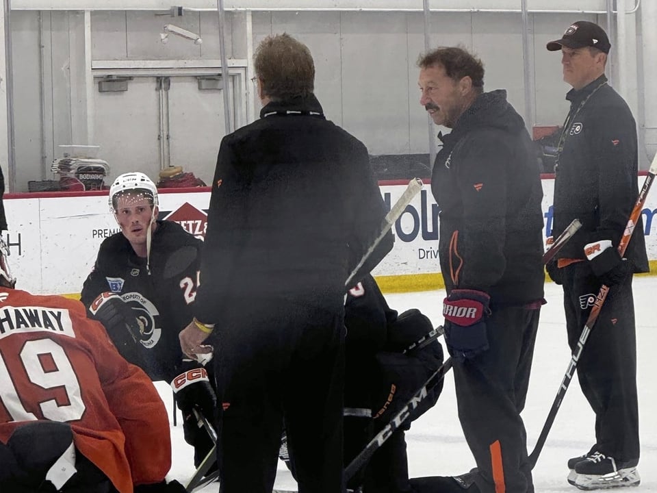 Guy Gaudreau im Training der Philadelphia Flyers.