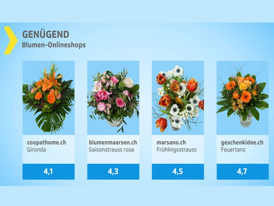 Testgrafik Blumensträusse genügend.