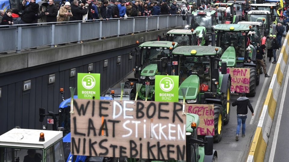 Bauernprotest in Brüssel