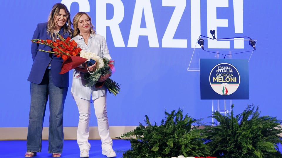 Giorgia Meloni und Caterina Funel von der Gioventù Nazionale 