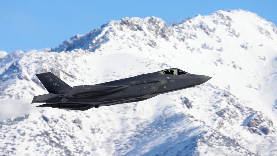 Der F-35a in der Luft.