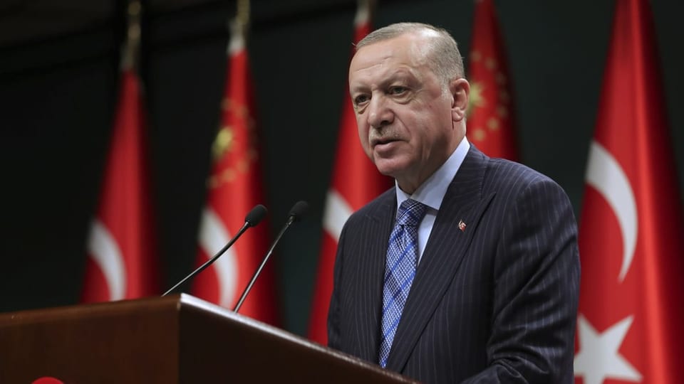 Erdogan bei einer Rede in Ankara
