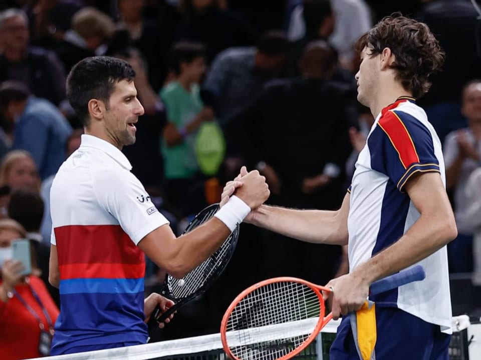 Novak Djokovic und Taylor Fritz.