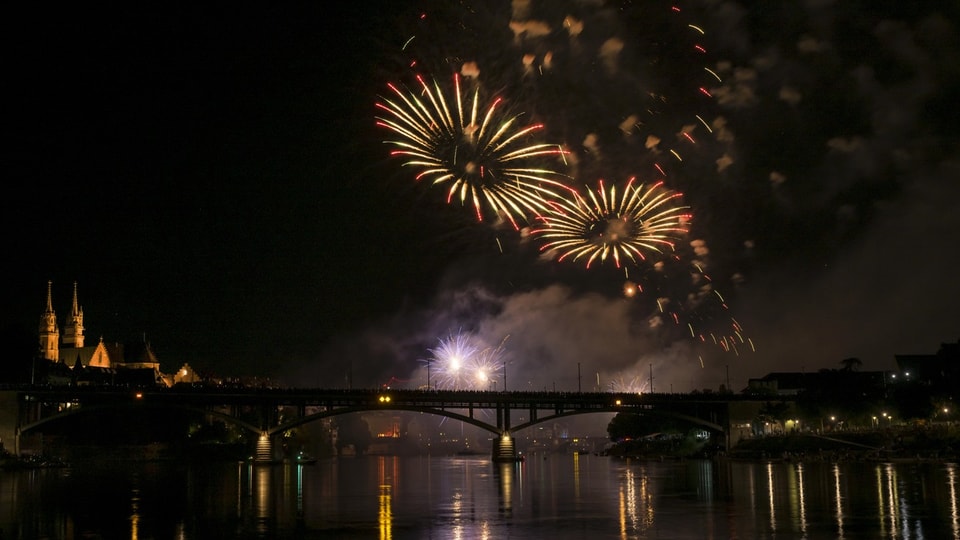 1. August-Feuerwerk über Basel