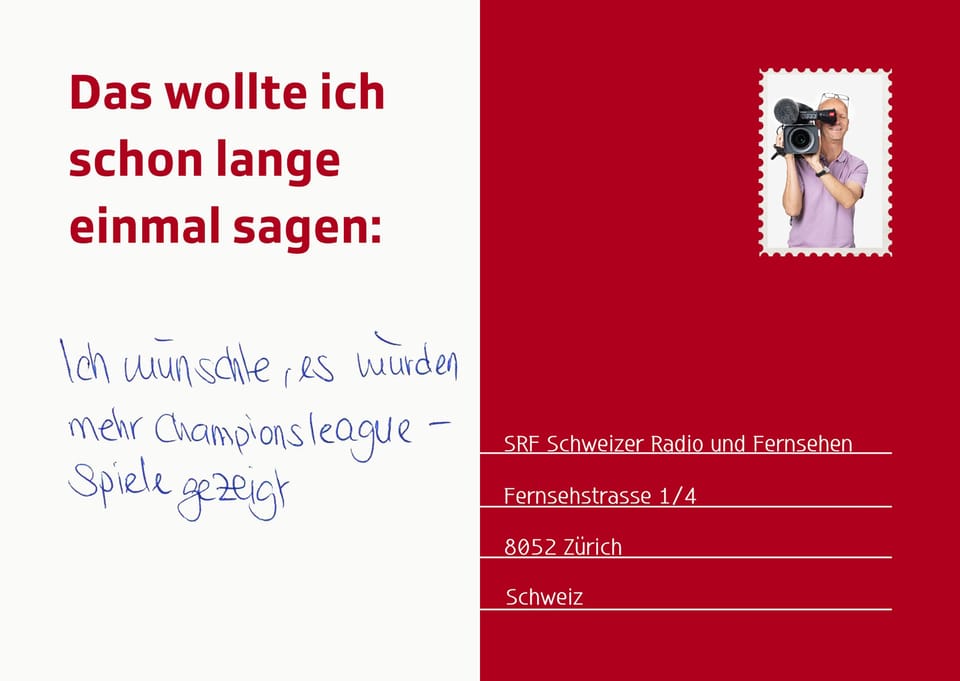 beschriftete Postkarte