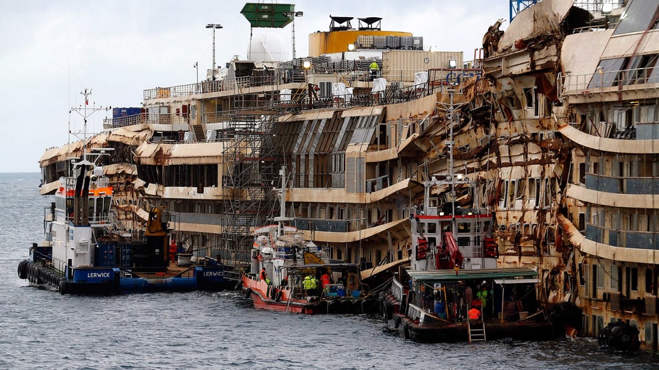 Das Wrack der «Costa Concordia»