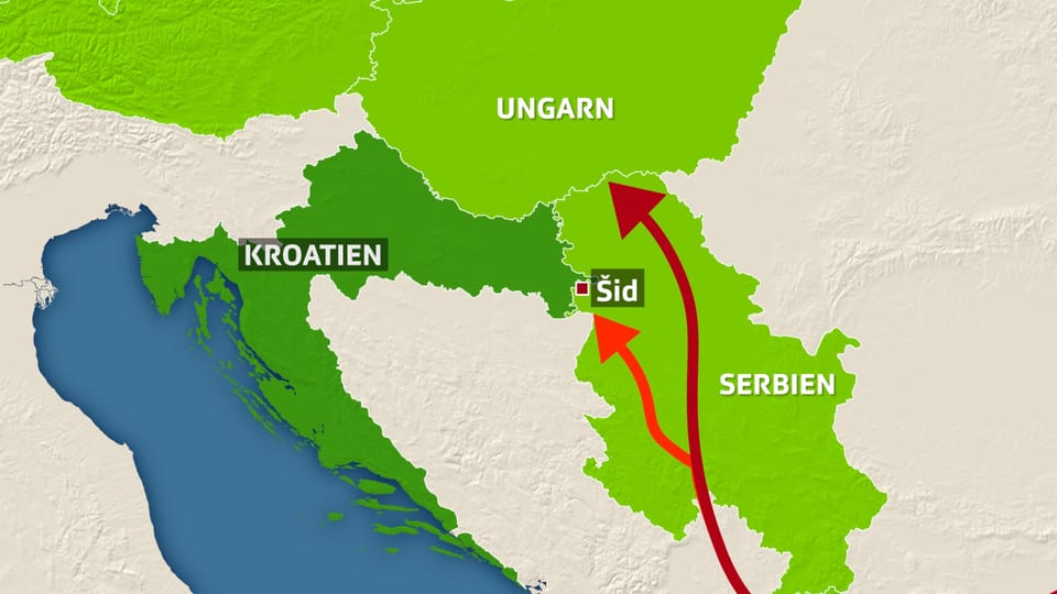 Mit der Schliessung der serbisch-ungarischen Grenzen wird zwangsläufig Kroatien neues Transitland.