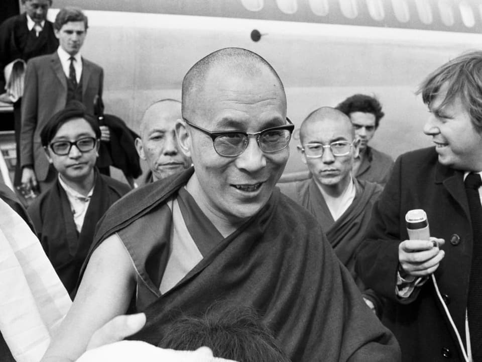 Altes Foto von Dalai Lama