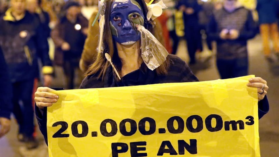 Protest in Rumänien.