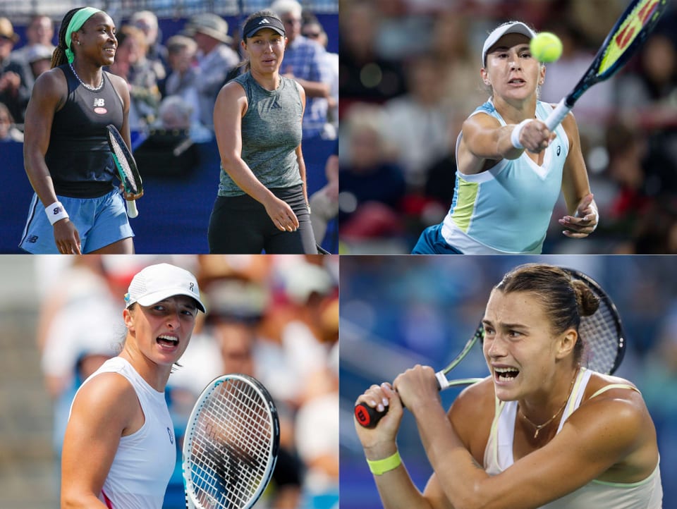 Coco Gauff, Jessica Pegula, Belinda Bencic, Iga Swiatek und Aryna Sabalenka.