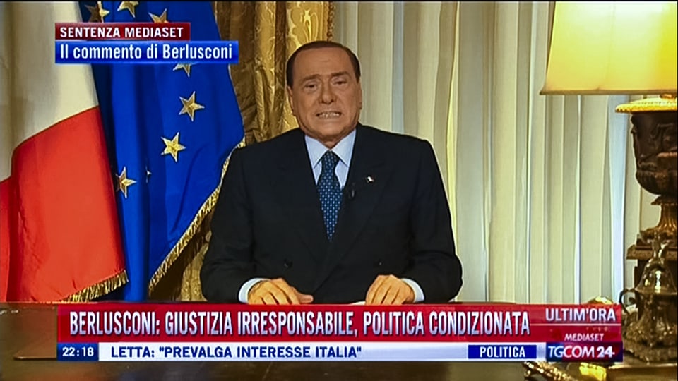 Berlusconi im TV.