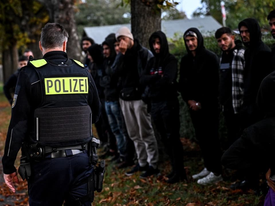 Polizeieinsatz gegen illegale Migration an der deutsch-polnischen Grenze.