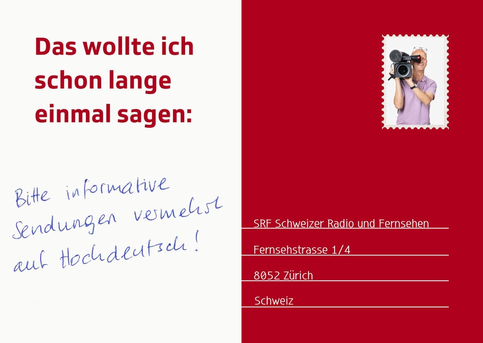 beschriftete Postkarte