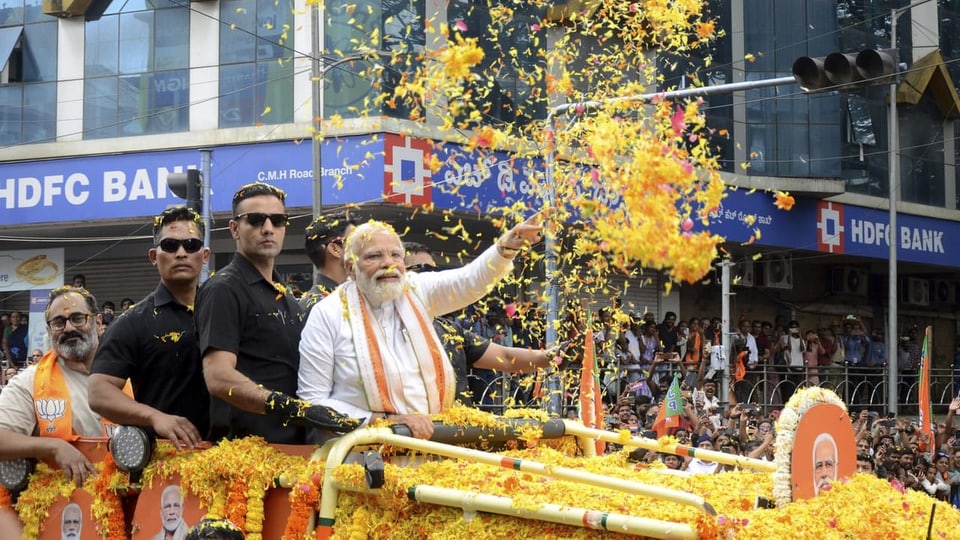 Modi Wahlkampf Indien Superwahljahr 2024