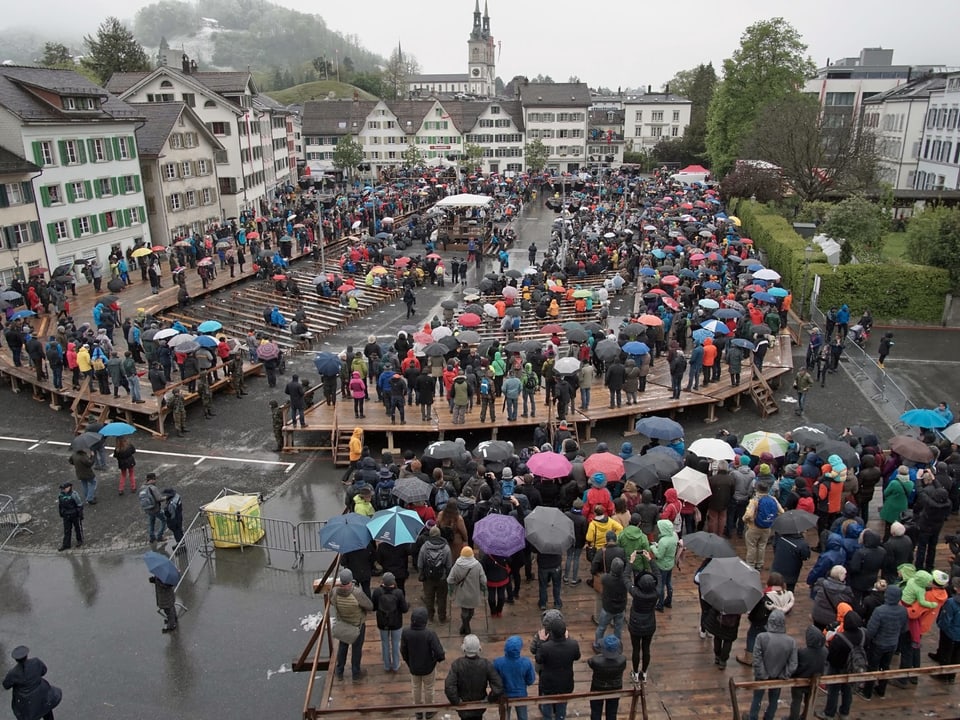 Der Zaunplatz am Sonntag während der Landsgemeinde.