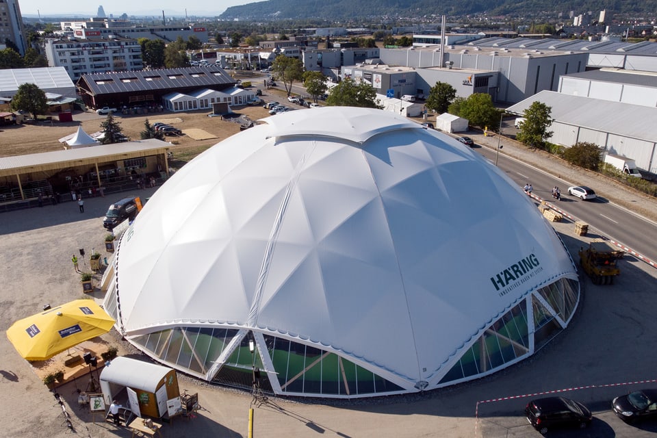 Der Gabentempel in Pratteln ist als eine grosse Kuppel aufgebaut.