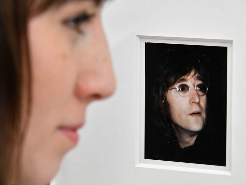 Polaroid-Foto in einer Ausstellung.