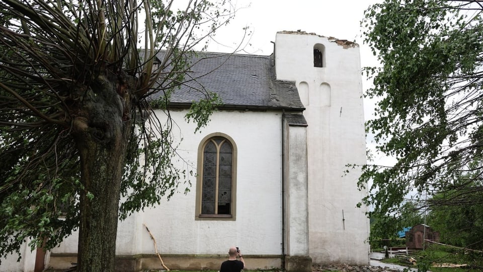 Destroyed steep church