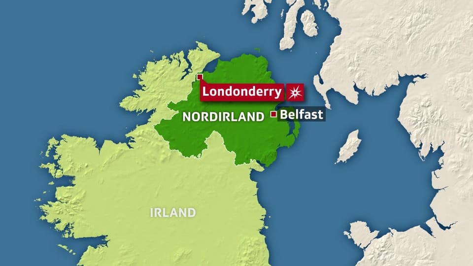 Karte von Nordirland.