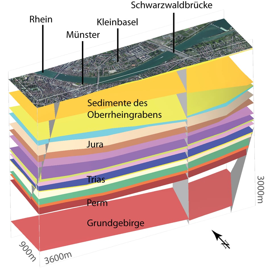 3-D-Modell der Region Basel