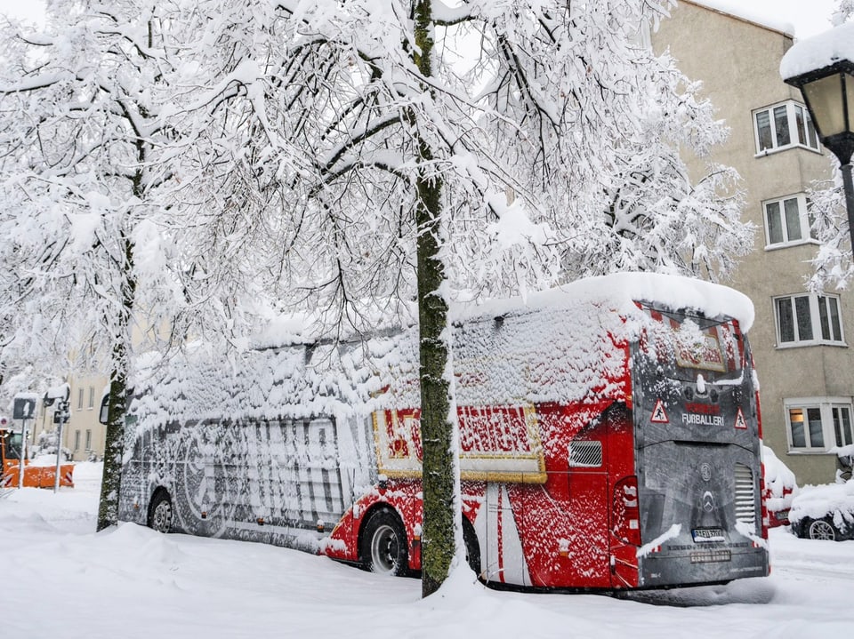 Der Teambus von Union Berlin.