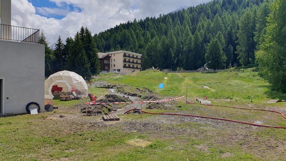 Überschwemmung in Sankt Moritz