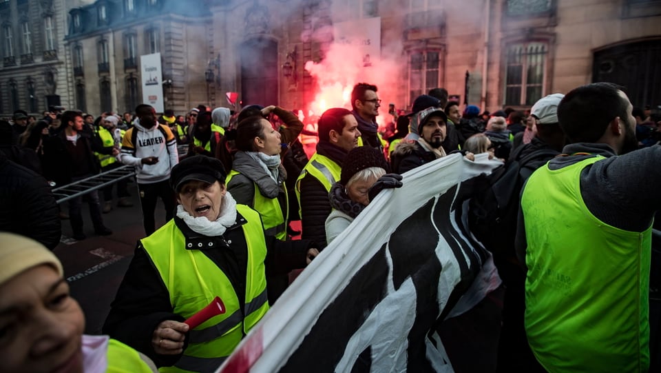 Protestierende auf Frankreichs Strassen