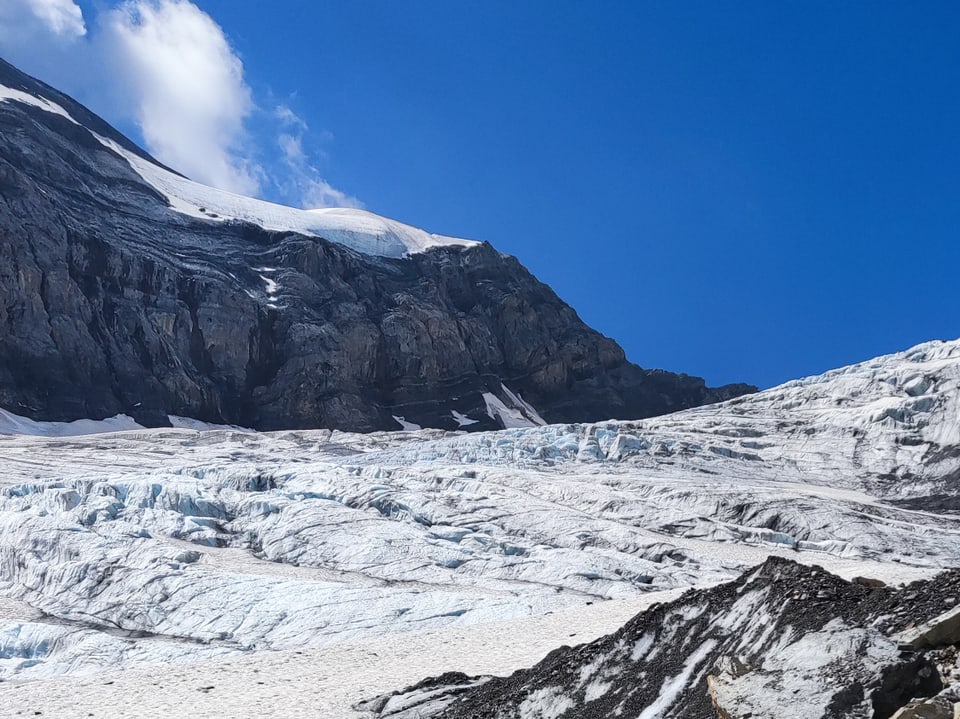 Gletscher mit Eis und Spalten – Bifertengletscher.