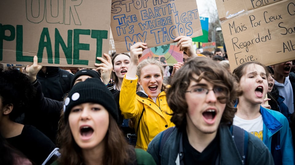 Klimastreik  vom März 2019 in Lausanne