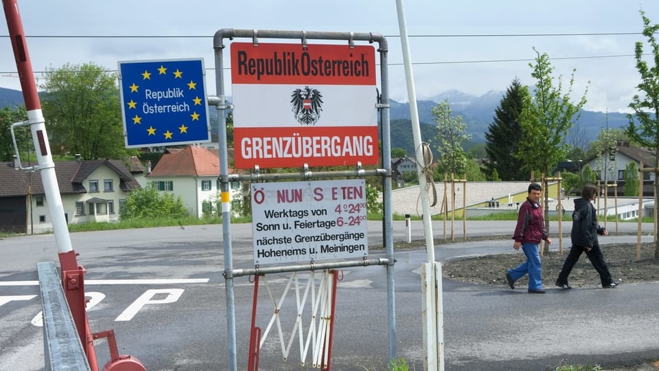 Grenzübergang Oberriet/SG.