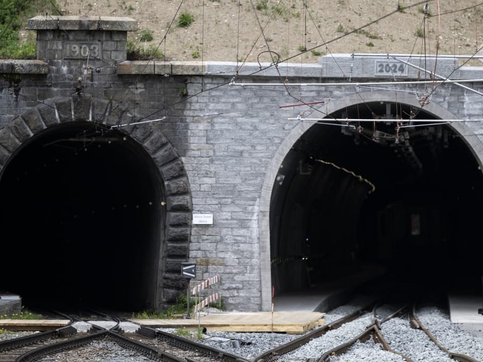 Das Südportal des neuen Albulatunnels in Spinas.