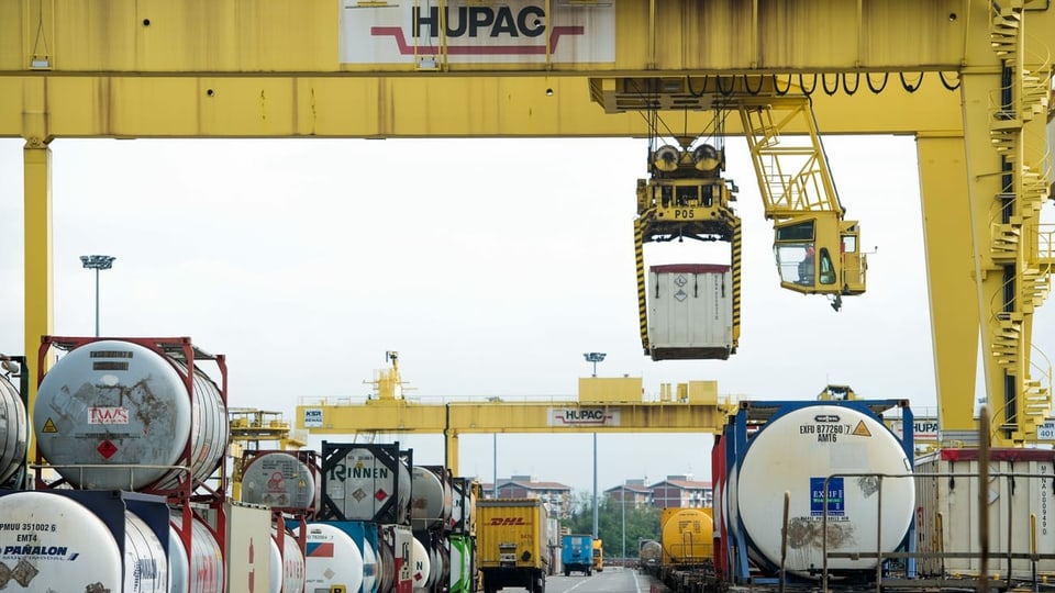 Firmengelände von Hupac in Norditalien.