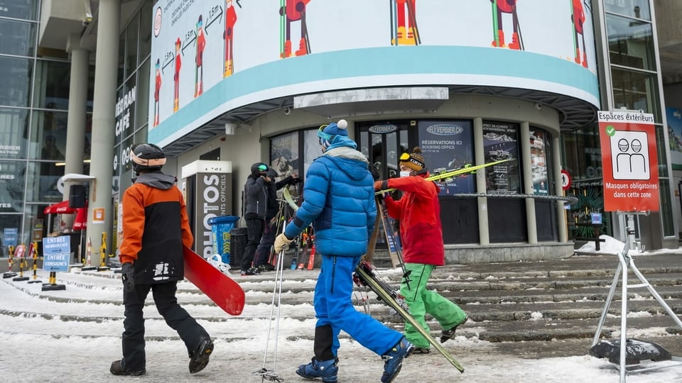 Skifahrer in Verbier