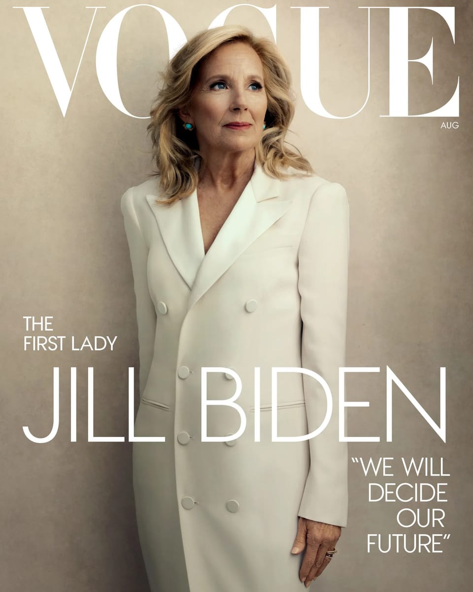 Die amtierende First Lady Jill Biden auf dem Cover der US-Ausgabe der Vogue.