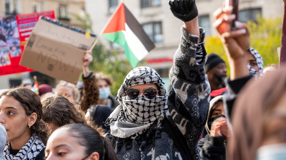 Pro-palästinensische Kundgebung auf dem Campus der Columbia University in New York (15. November).