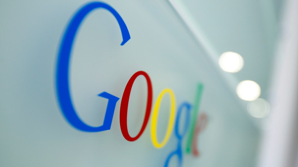 Firmenschild von Google.