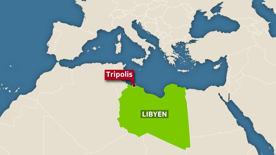 Karte von Libyen.