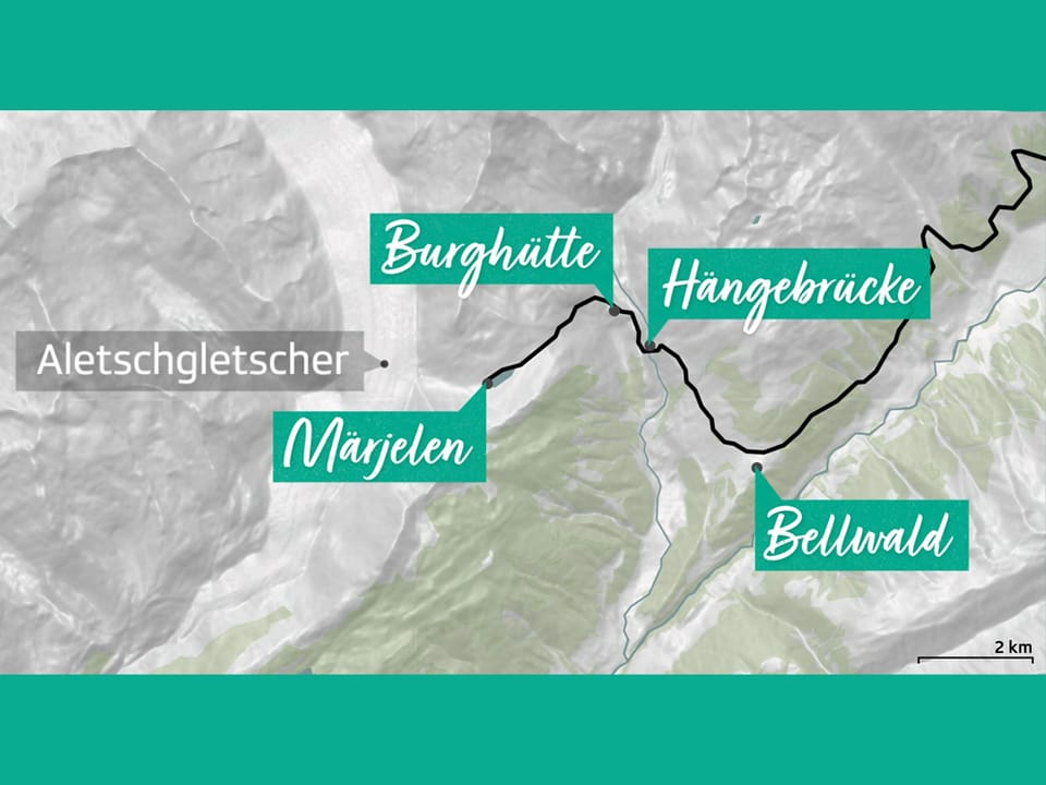 Vom Bellwald zum Aletschgletscher.