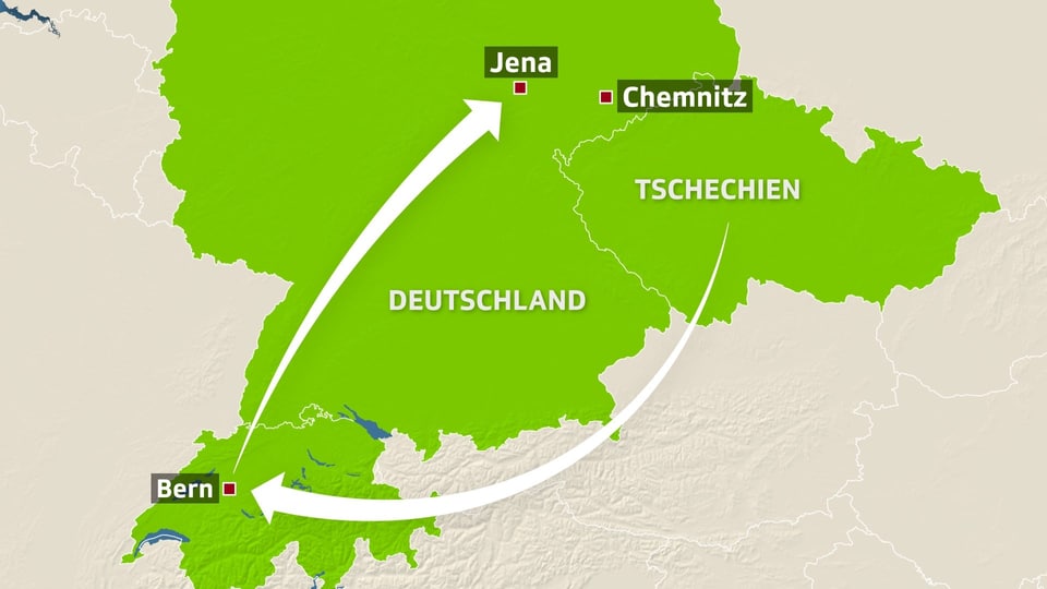 Die Tatwaffe, die bei allen zehn NSU-Morden eingesetzt wurde, gelangte von Tschechien über die Schweiz nach Deutschland.