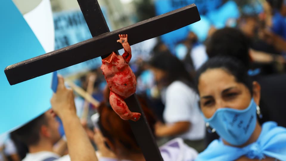 Abtreibungs-Gegnerinnen in Argentinien