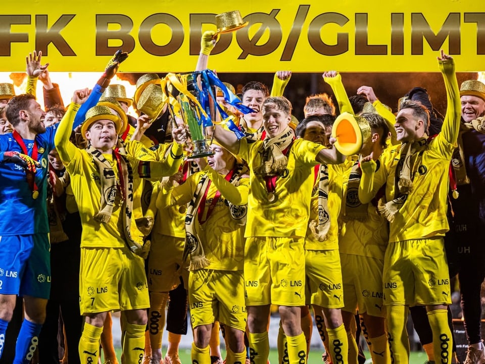 Feiernde Spieler von Bodö/Glimt