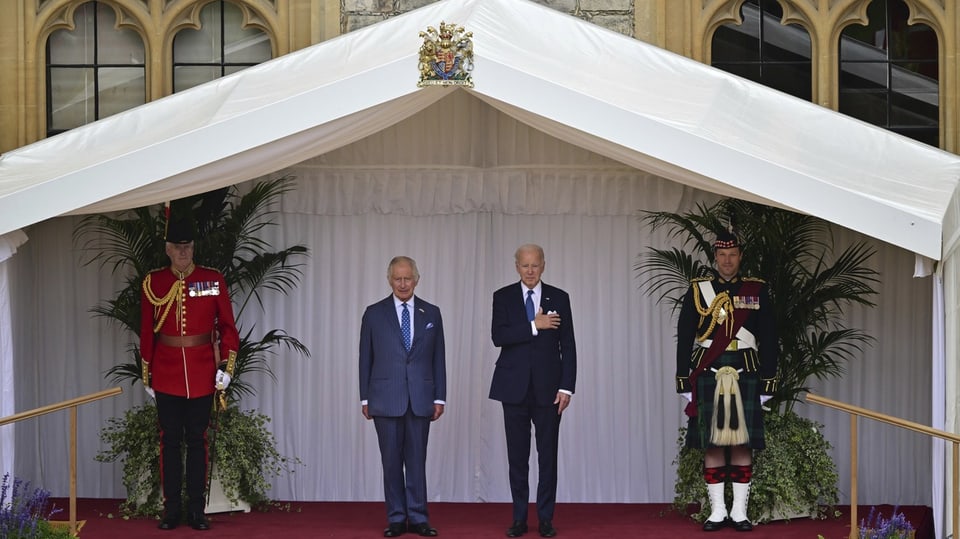 König Charles III. und Präsident Joe Biden in Windsor.