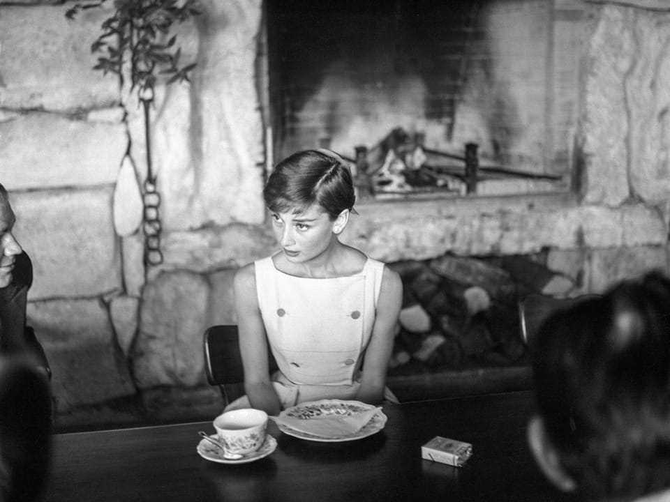Audrey Hepburn in ihrem Ferienhaus auf dem Bürgenstock