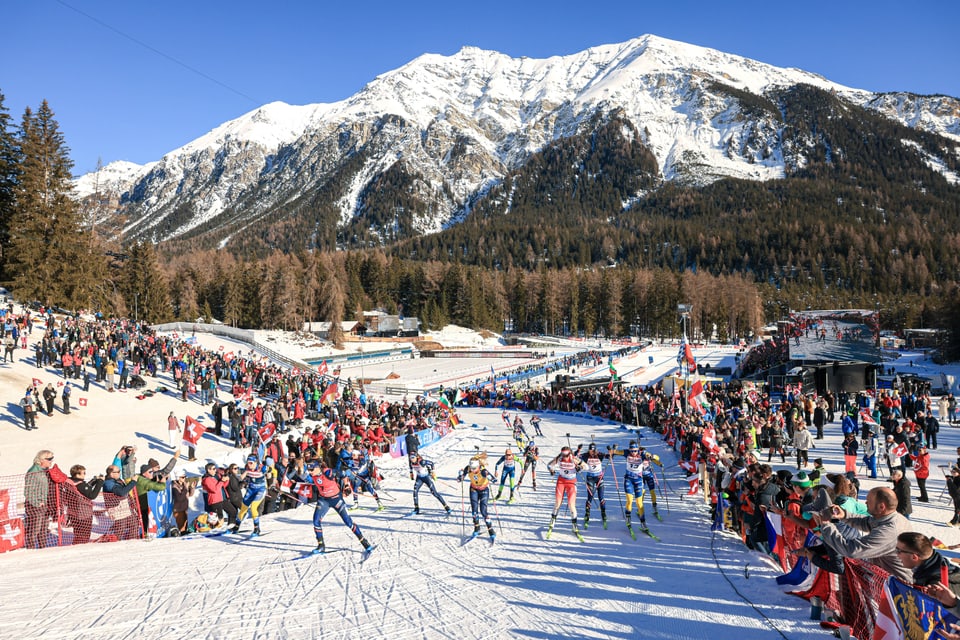 Lenzerheide 2025: Athleten beim Biathlon Weltcup