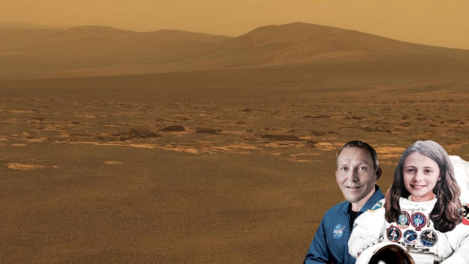 Léonie und Thomas Zurbuchen auf dem Mars. 