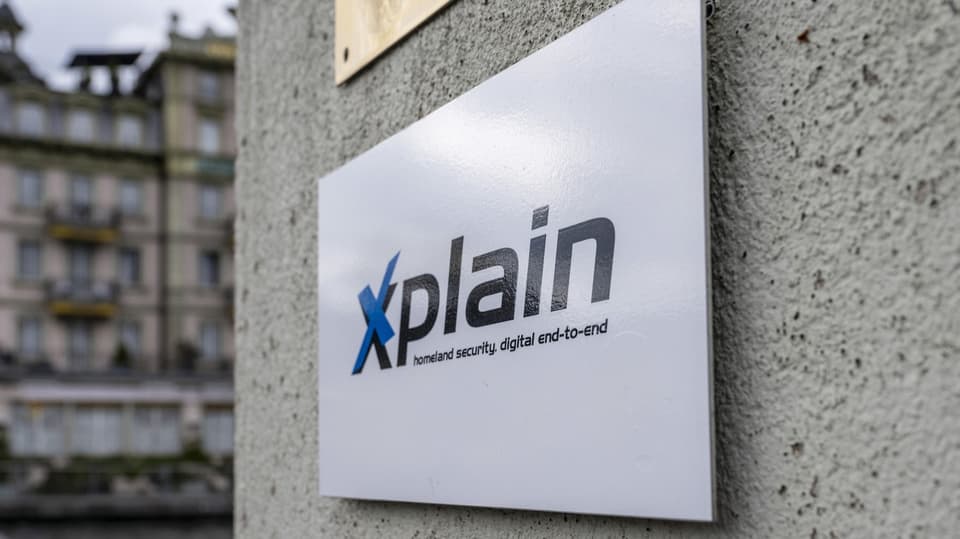 Das Xplain-Logo am Hauptsitz der IT-Firma in Interlaken. 